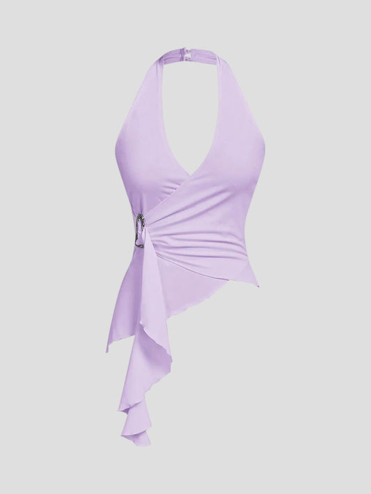 Noemi – Drapierte Neckholder-Oberteil