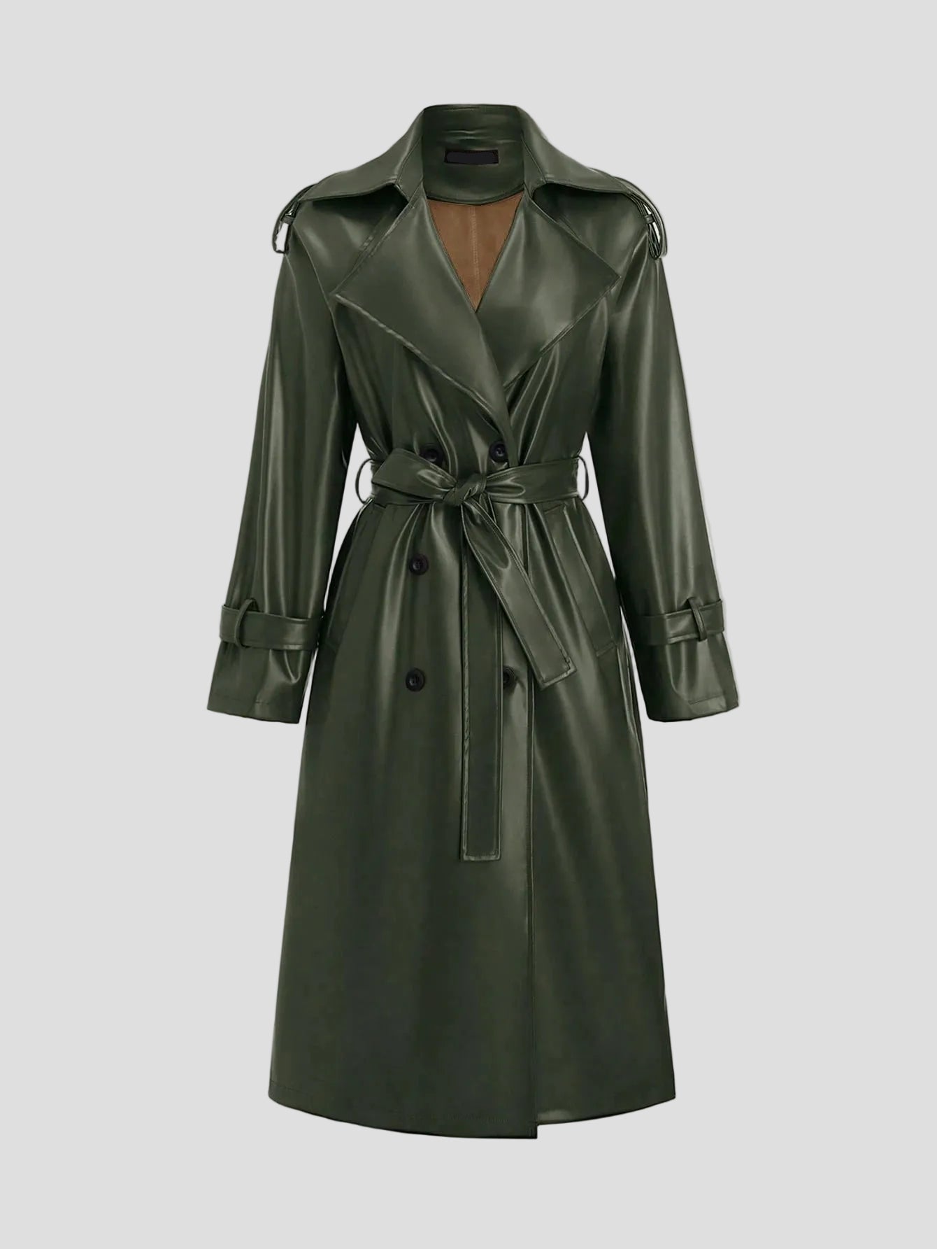 Matilde - Emeraldgrüner Trenchcoat