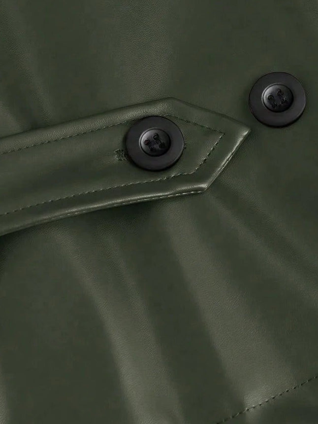 Matilde - Emeraldgrüner Trenchcoat