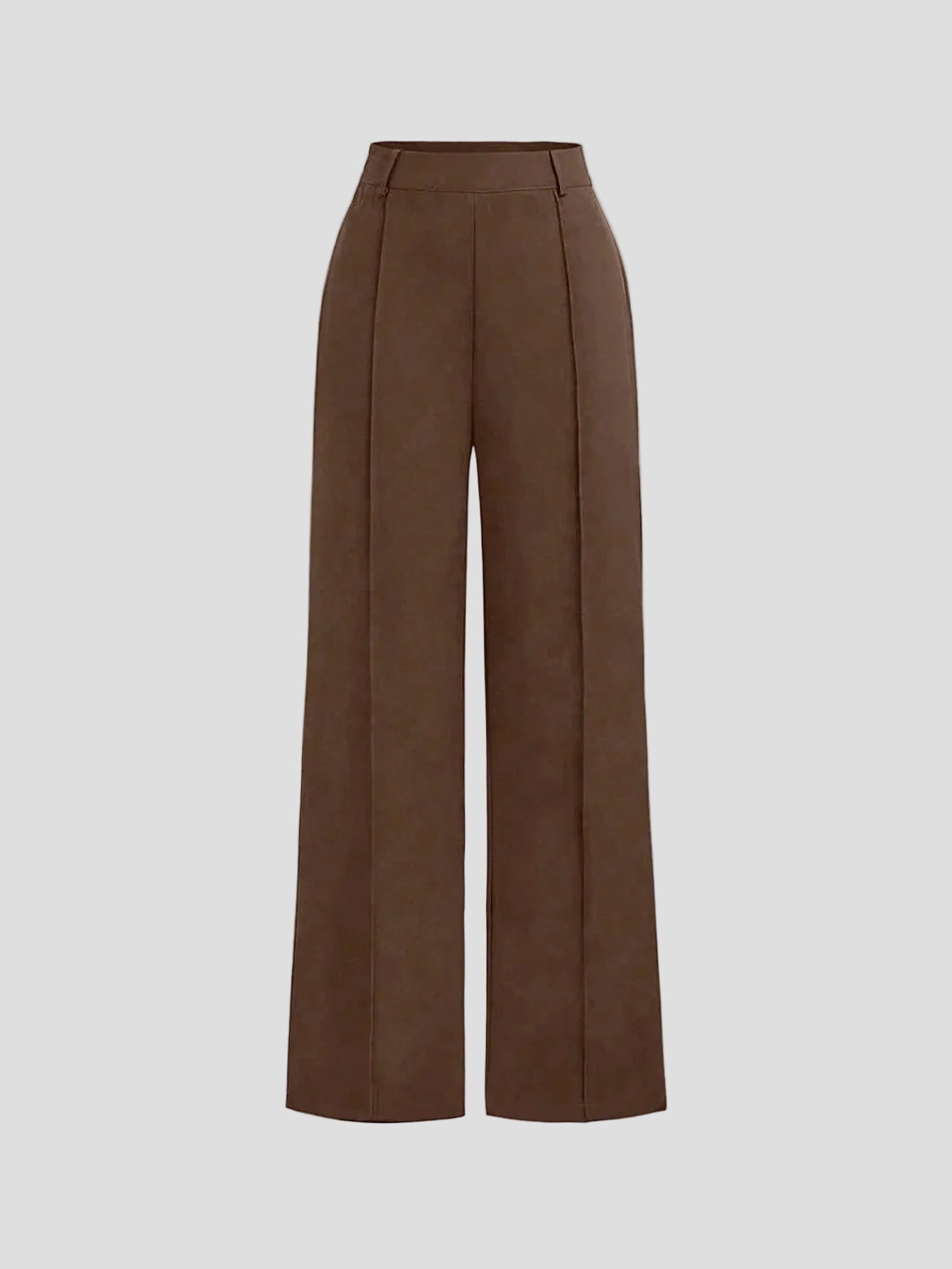 Colette – Kastanienbraune, maßgeschneiderte Hose mit geradem Bein