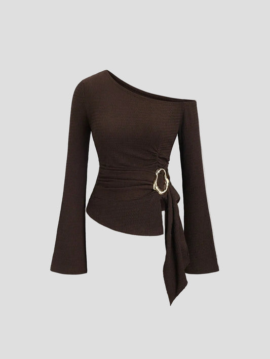 Serena – One-Shoulder-Top mit Schnalle
