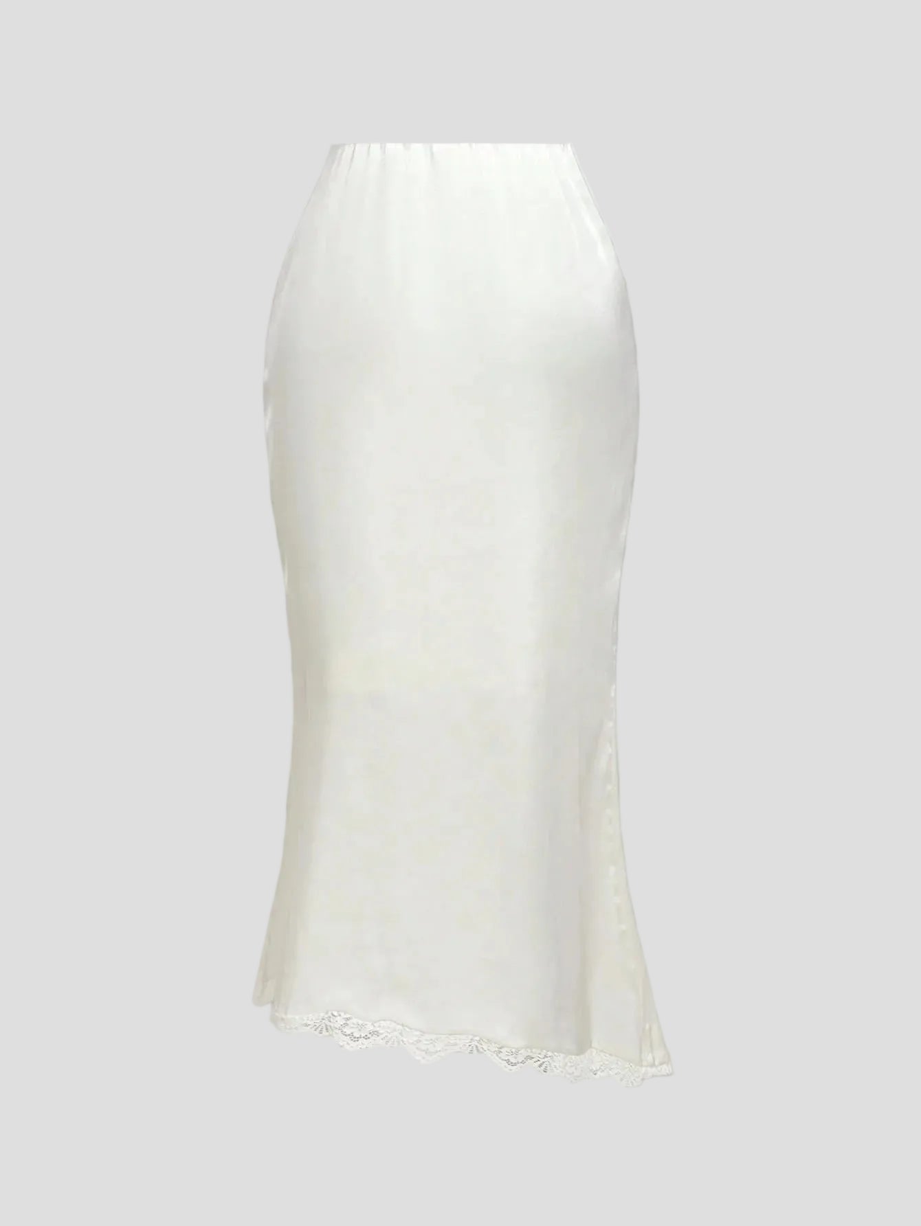 Elisse – Satin Midirock mit Spitze