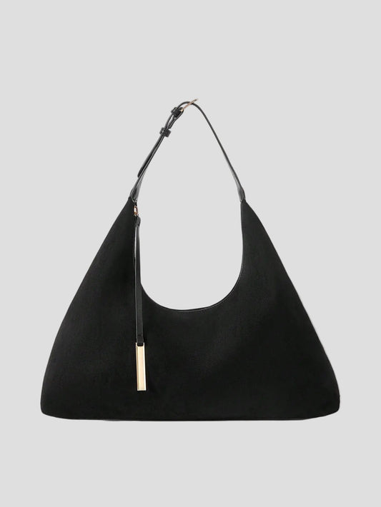 Claudine – Hobo Bag aus schwarzem Wildleder