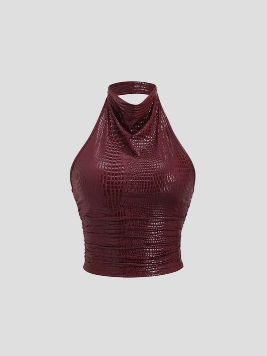 Anouk – Croco Neckholder-Top