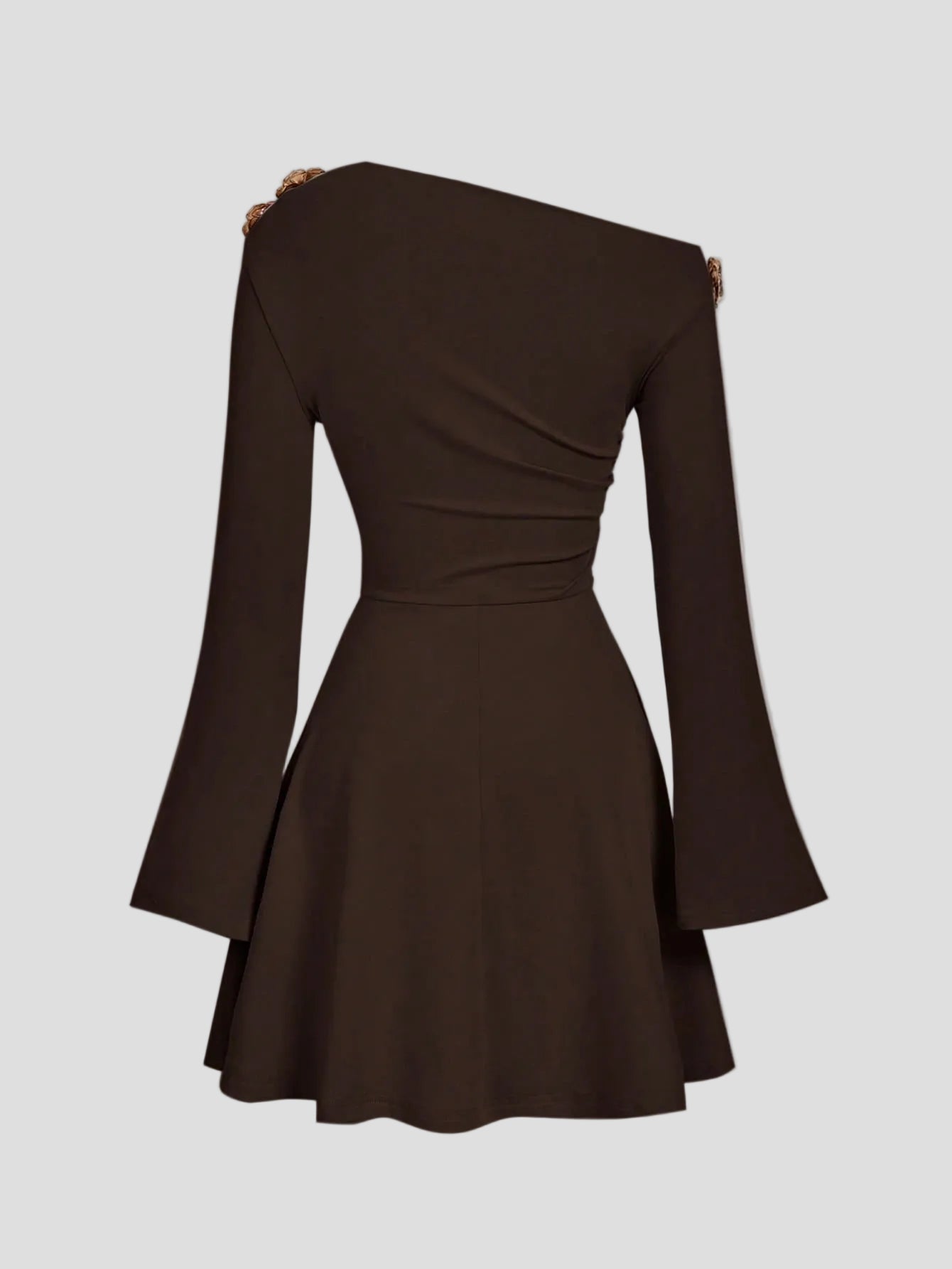 Elodie – schwarzes Off-Shoulder Skater-Kleid