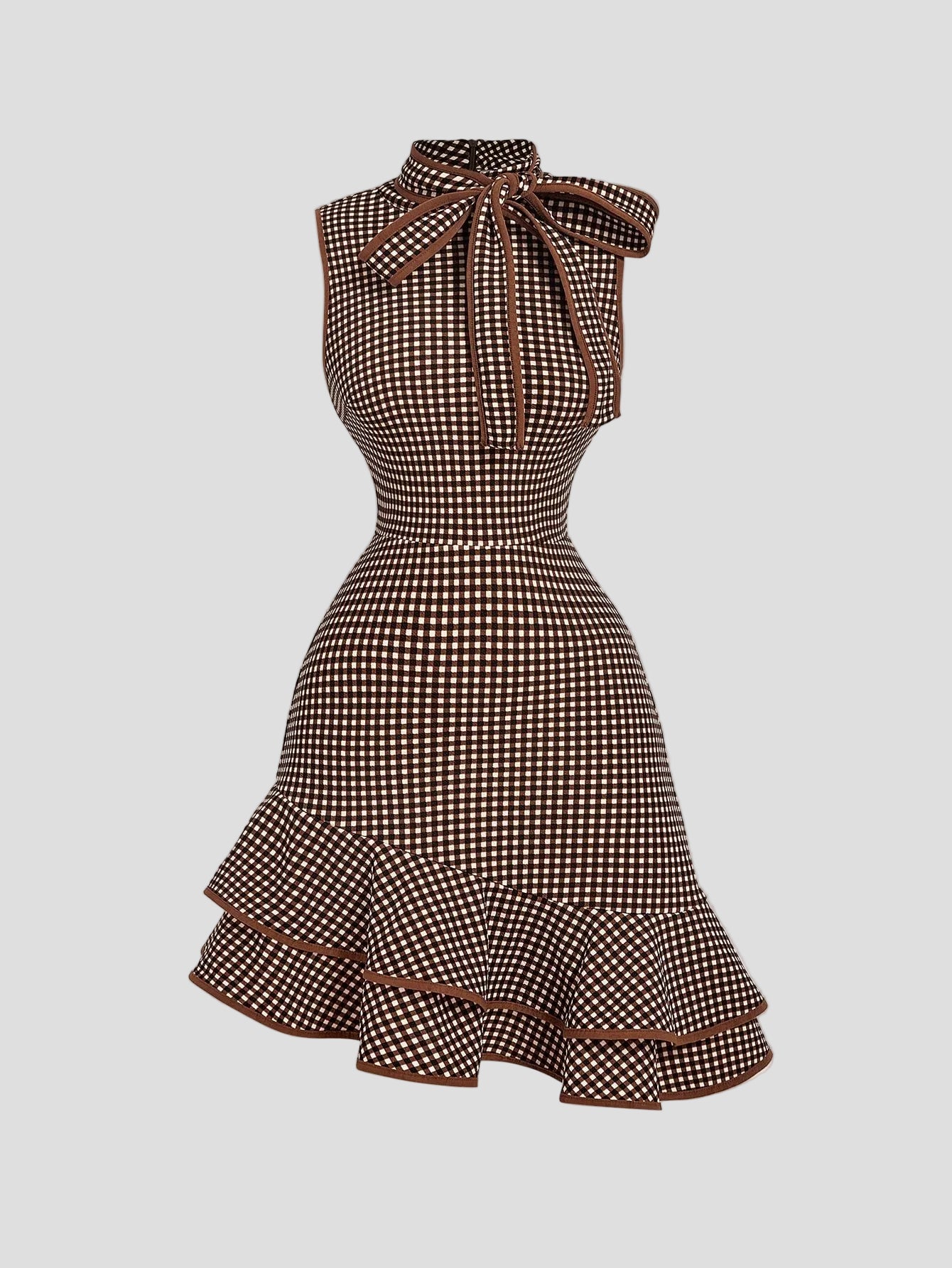 Maëlle - Vichy Café-Kleid