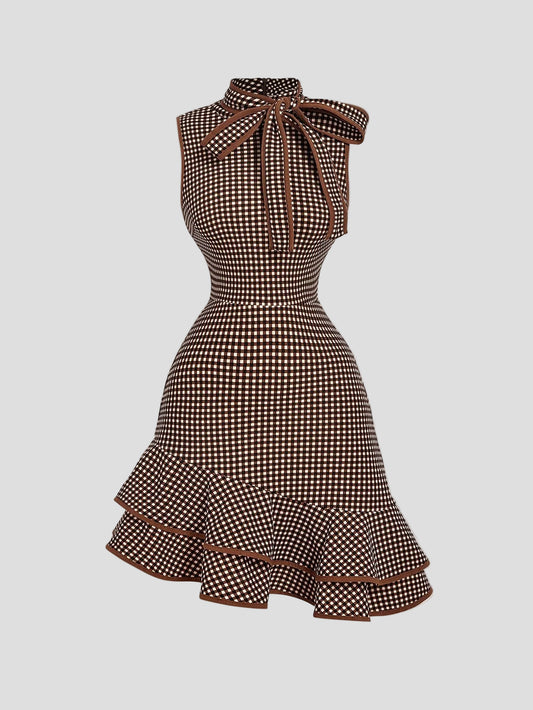 Maëlle - Vichy Café-Kleid