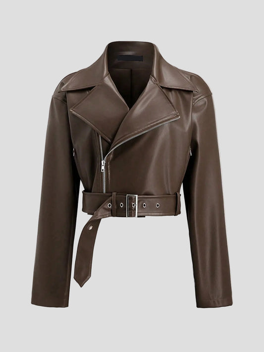 Helena - Jacke aus Mokka-Leder
