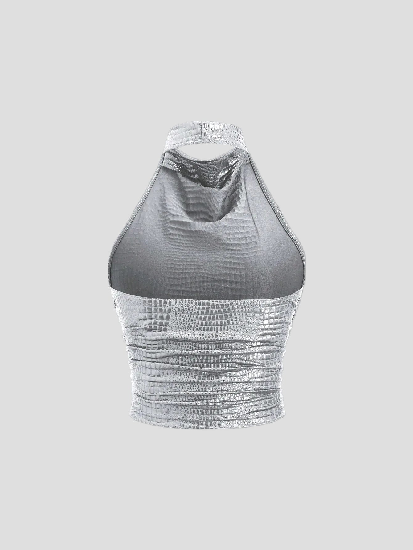 Sina - Croco Neckholder-Top