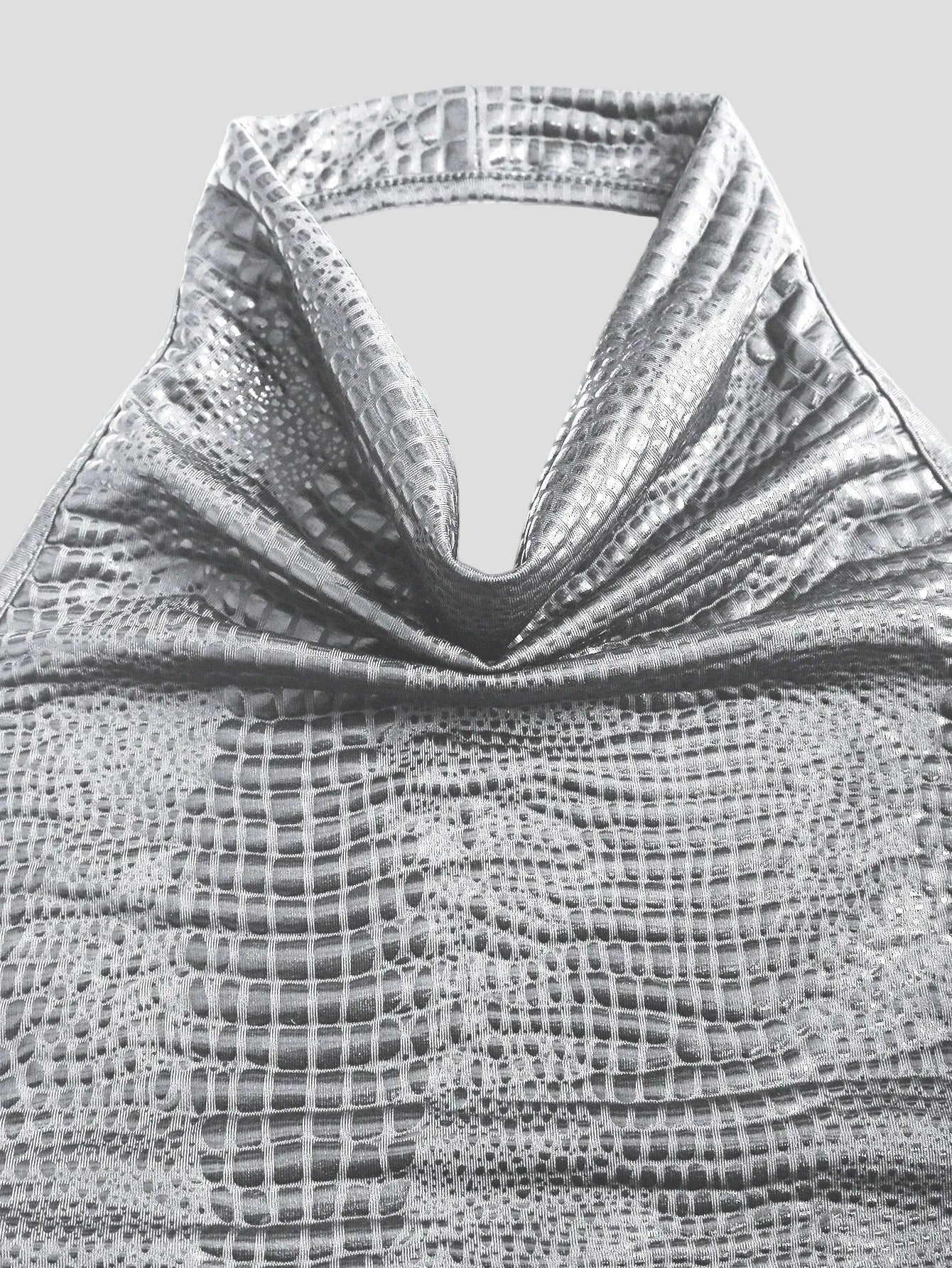 Sina - Croco Neckholder-Top