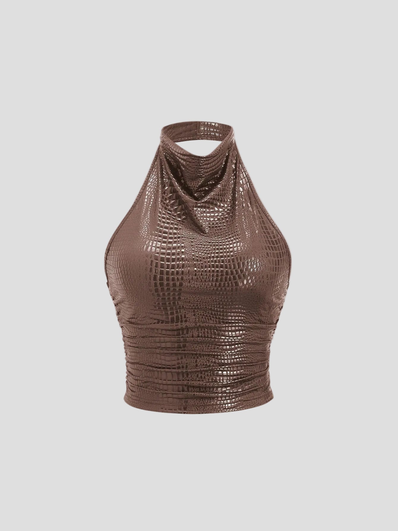 Sabine - Croco Neckholder-Top