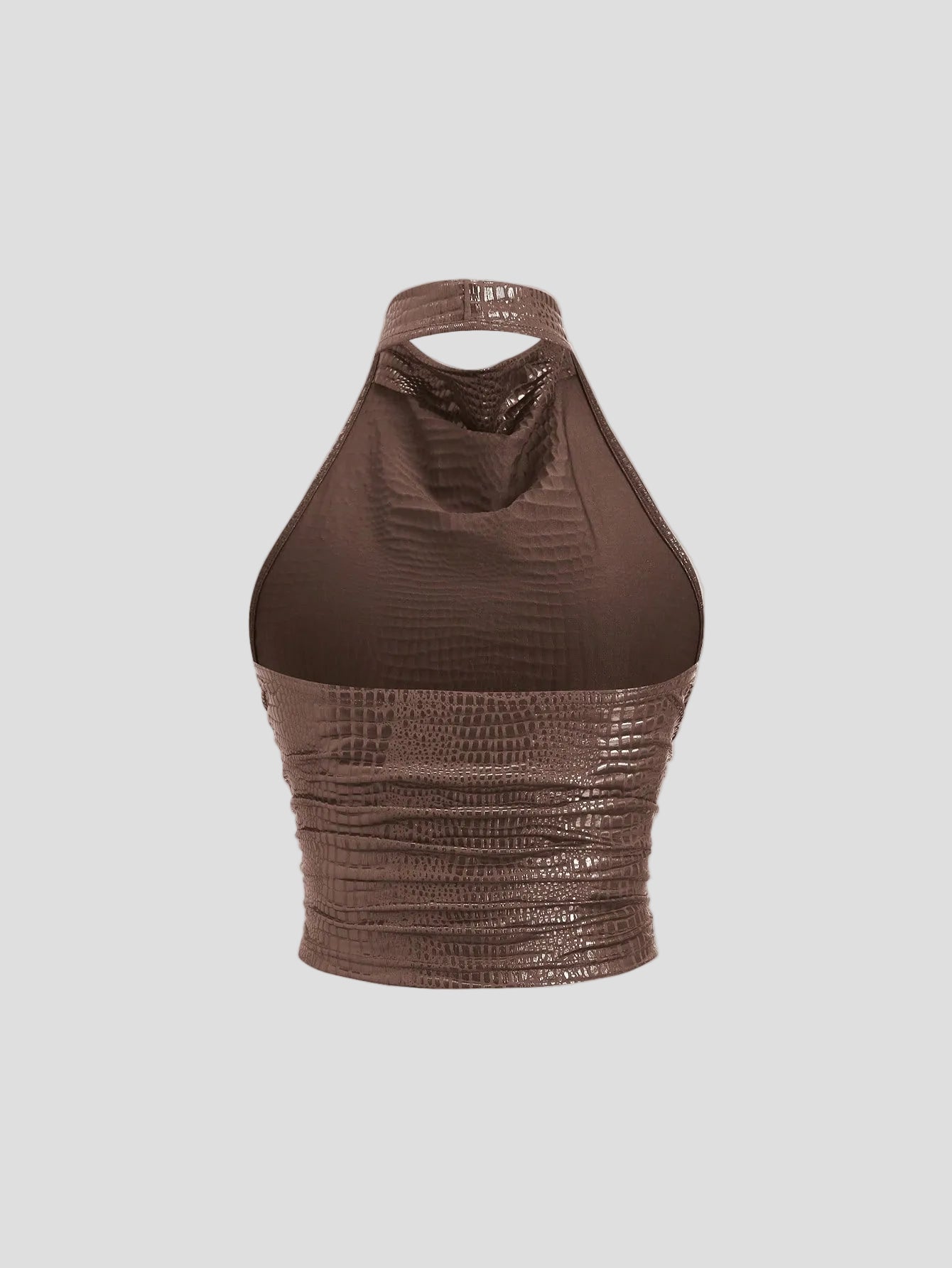 Sabine - Croco Neckholder-Top