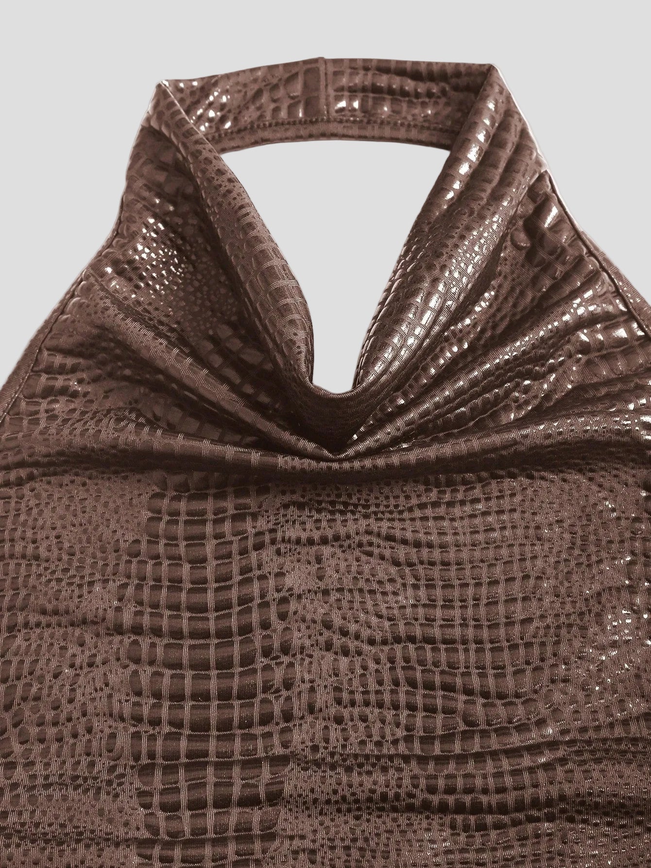 Sabine - Croco Neckholder-Top