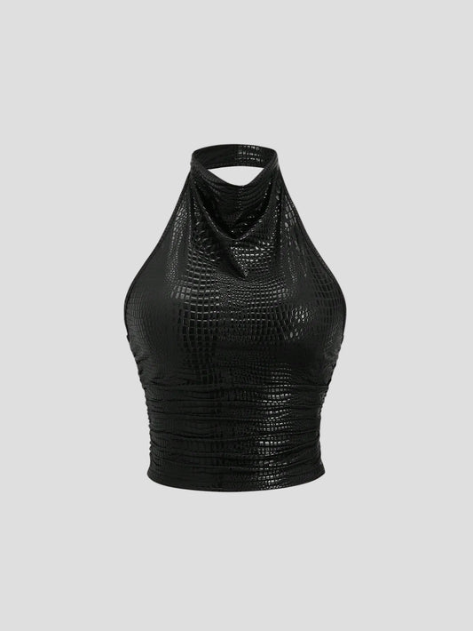 Mireille - Croco-Neckholder-Top