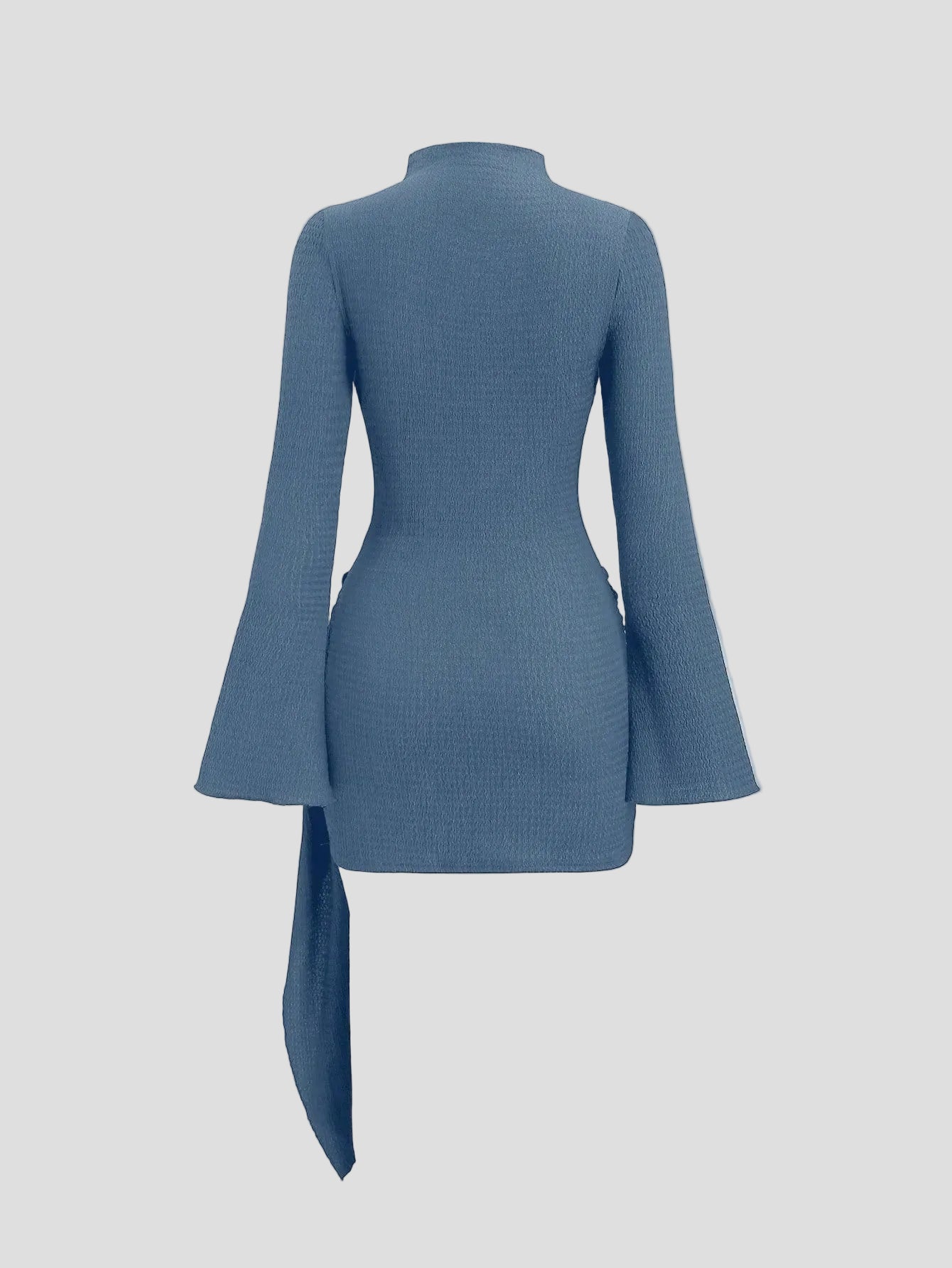 Alina – Blaues drapiertes Minikleid