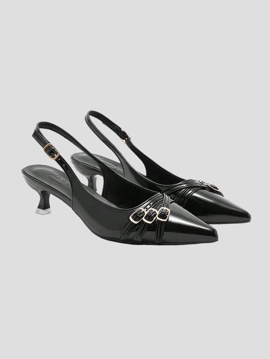Nadine – Schwarze Slingbacks