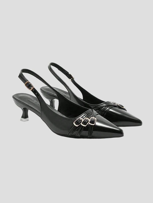 Nadine – Schwarze Slingbacks