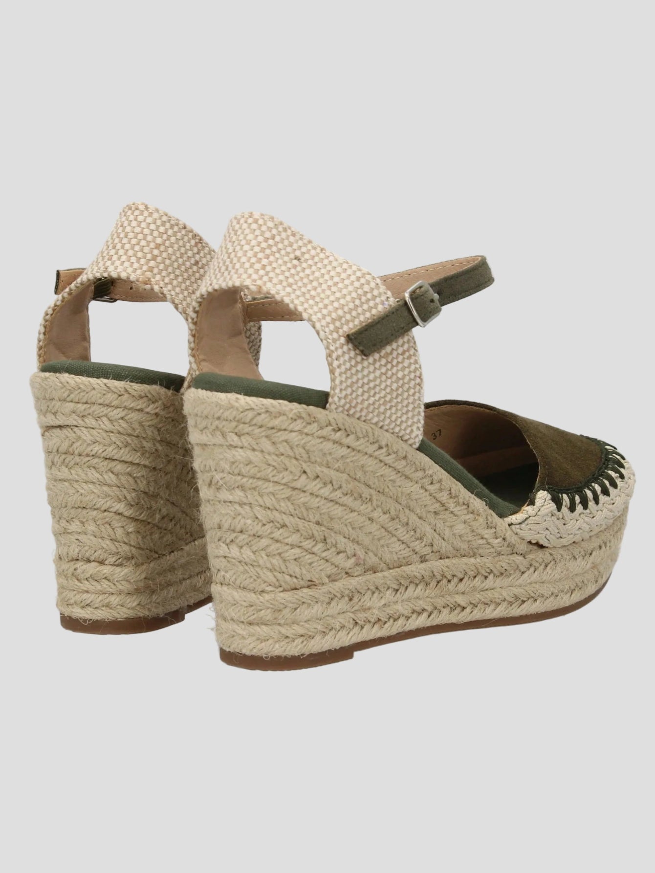 Solea - Grüne Espadrille-Keilabsätze