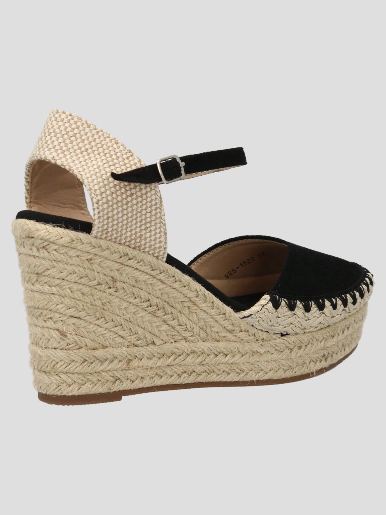 Monaco – Keilabsatz Espadrilles Schwarz