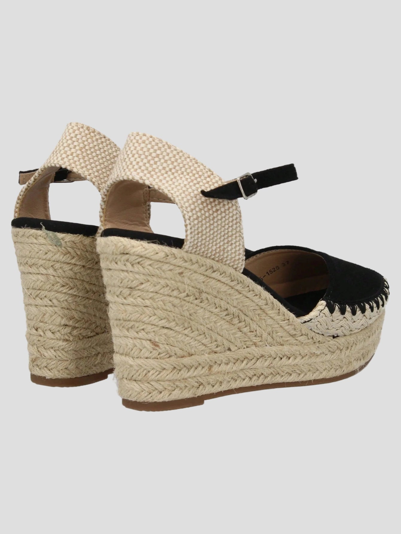 Monaco – Keilabsatz Espadrilles Schwarz