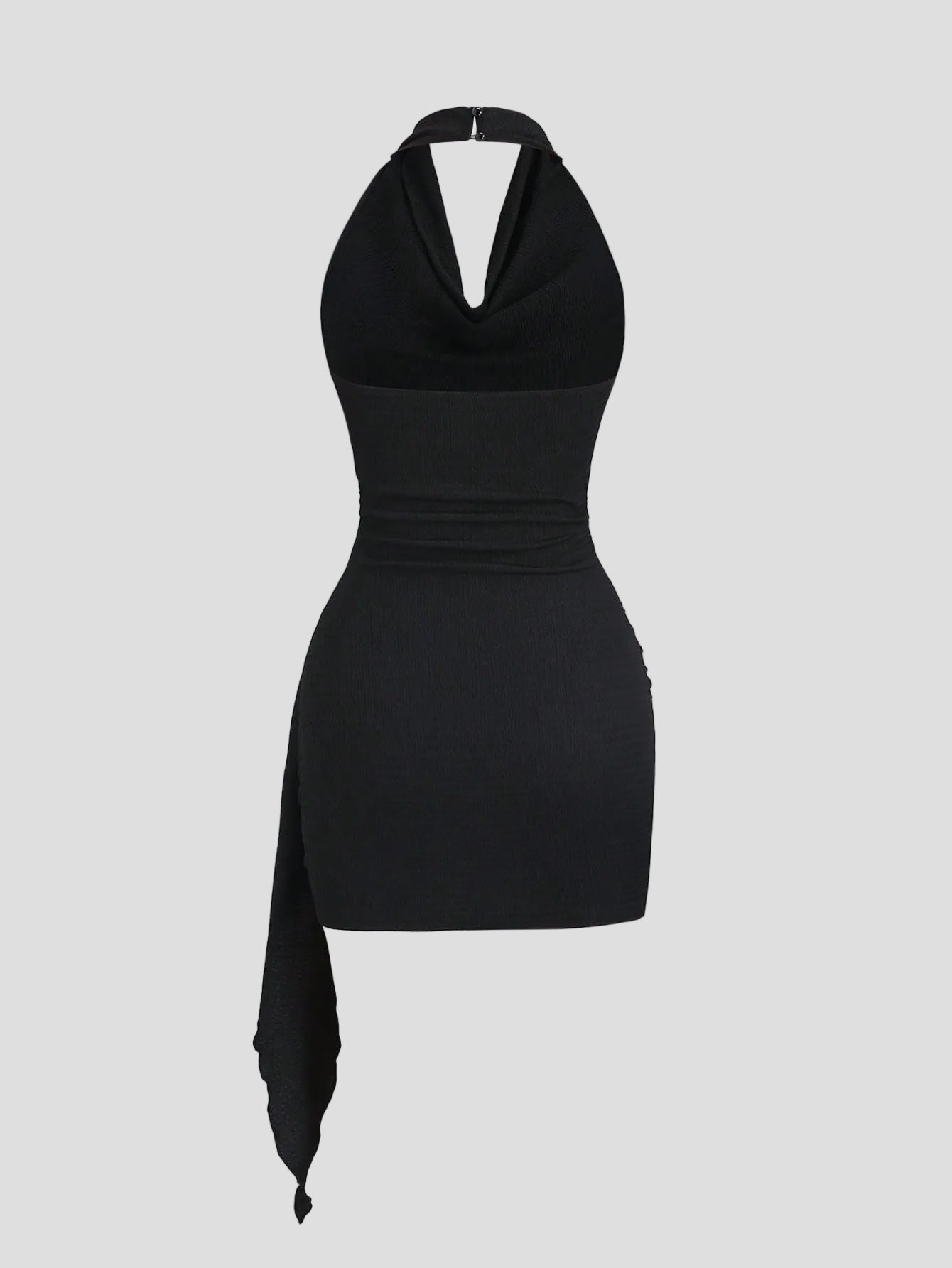 Noémie – Schwarzes Neckholder-Minikleid