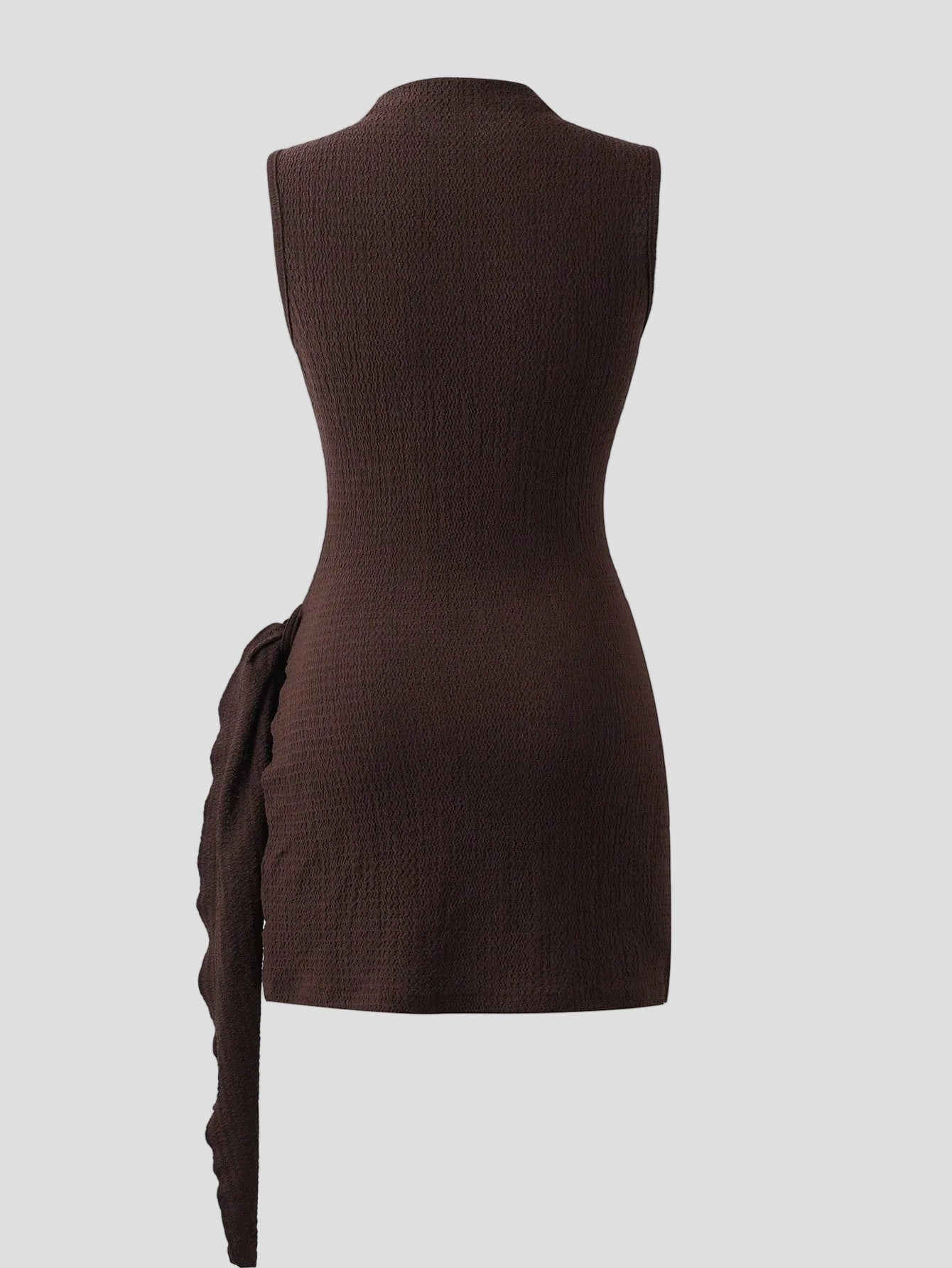 Mila - Schokoladenfarbenes Minikleid