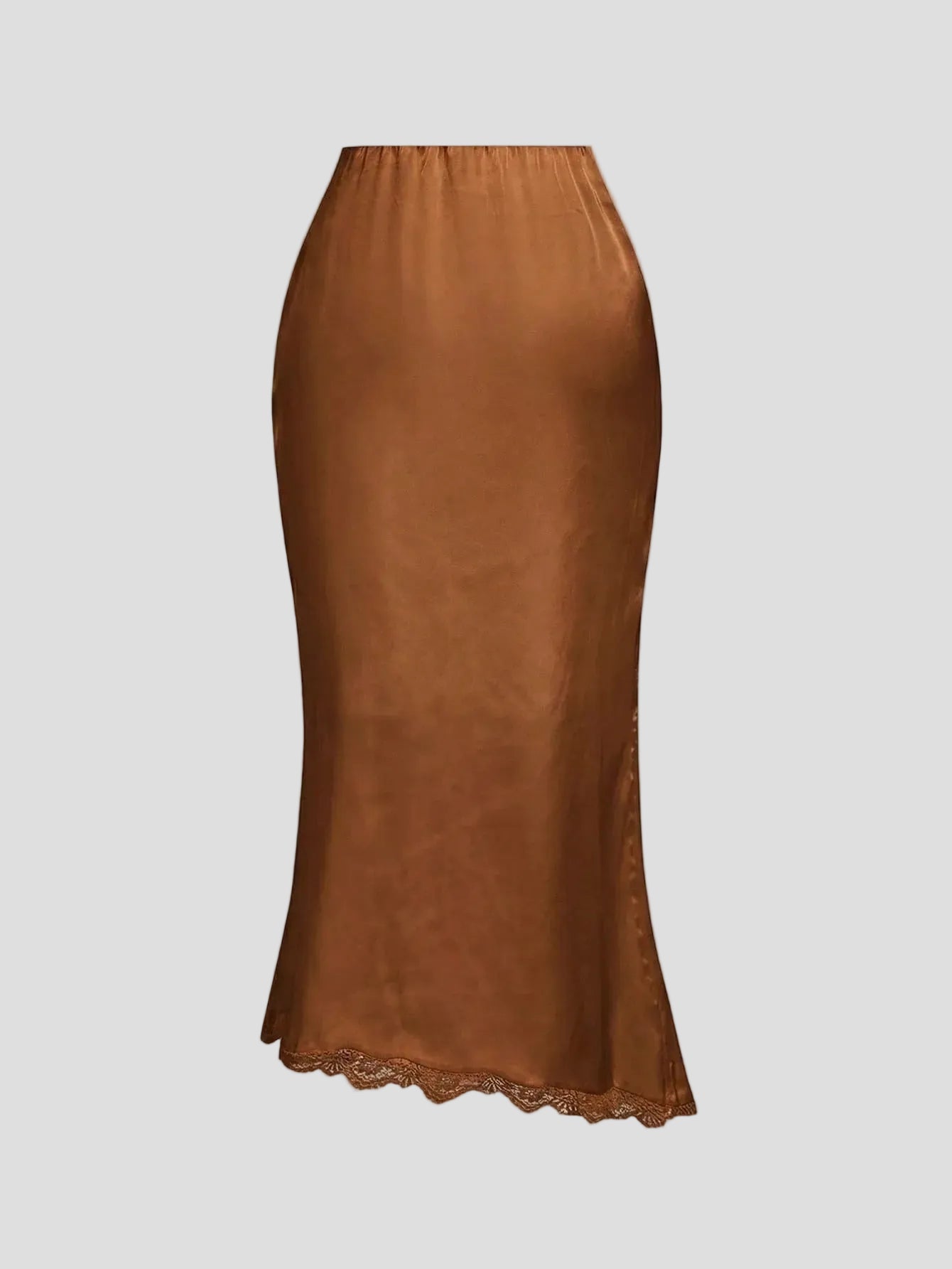 Seraina – Spitzen-Satin-Midirock