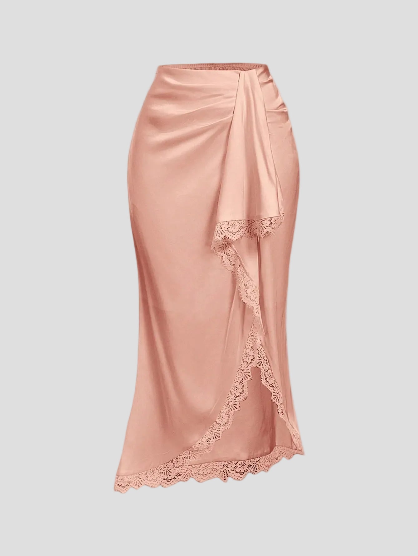 Lunaria – Spitzen-Satin-Midirock
