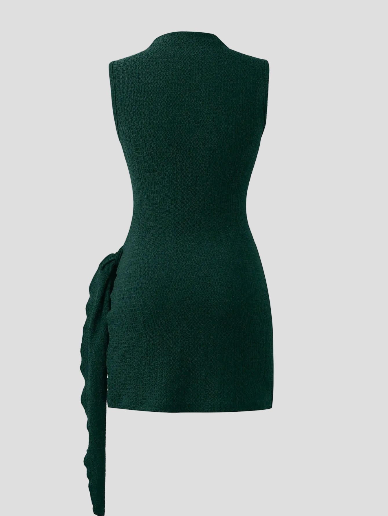 Nina – Smaragdgrünes, drapiertes Minikleid