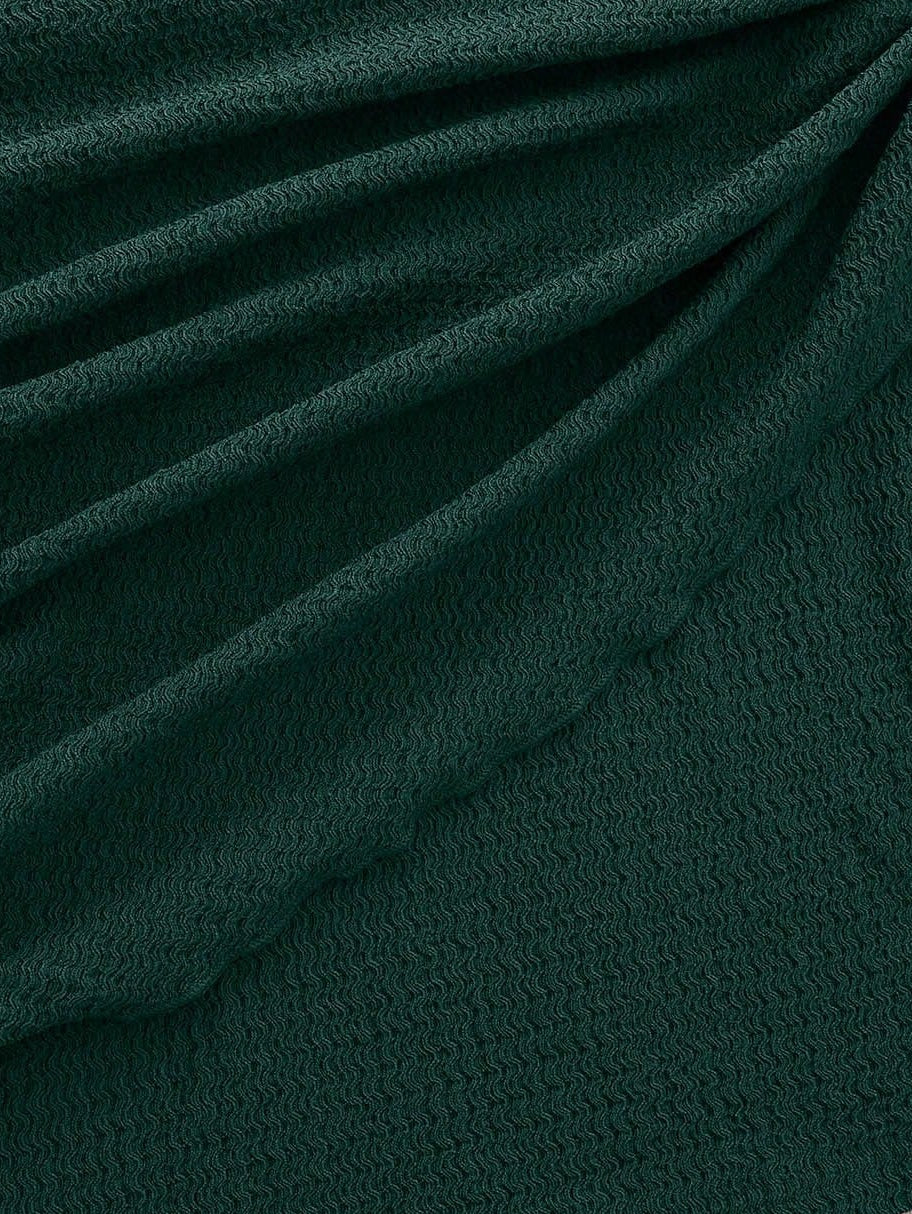 Nina – Smaragdgrünes, drapiertes Minikleid
