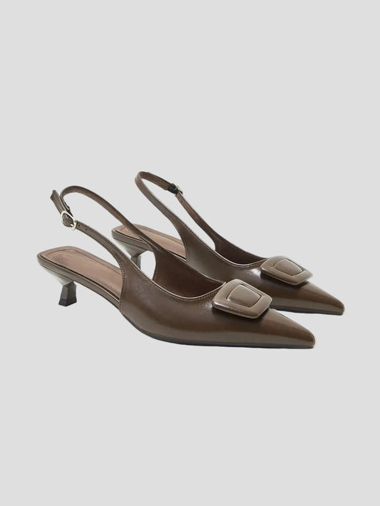 Anouk – Olivefarbene Slingbacks