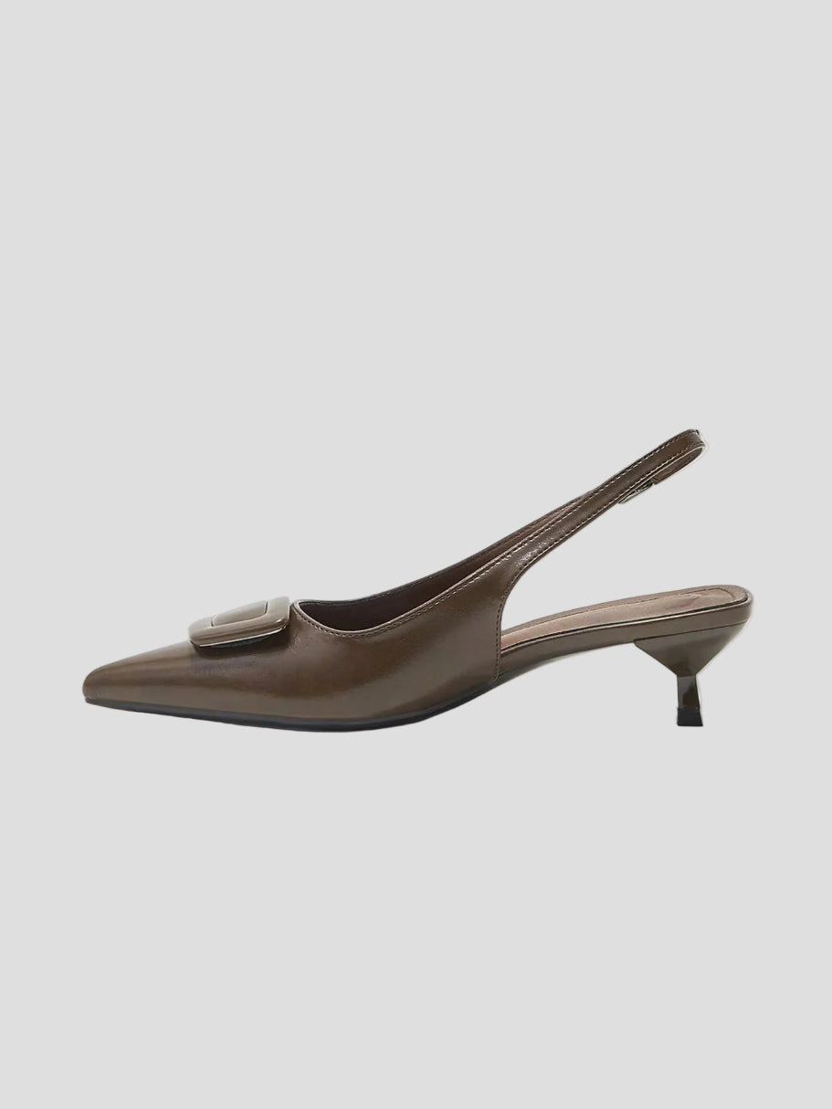 Anouk – Olivefarbene Slingbacks