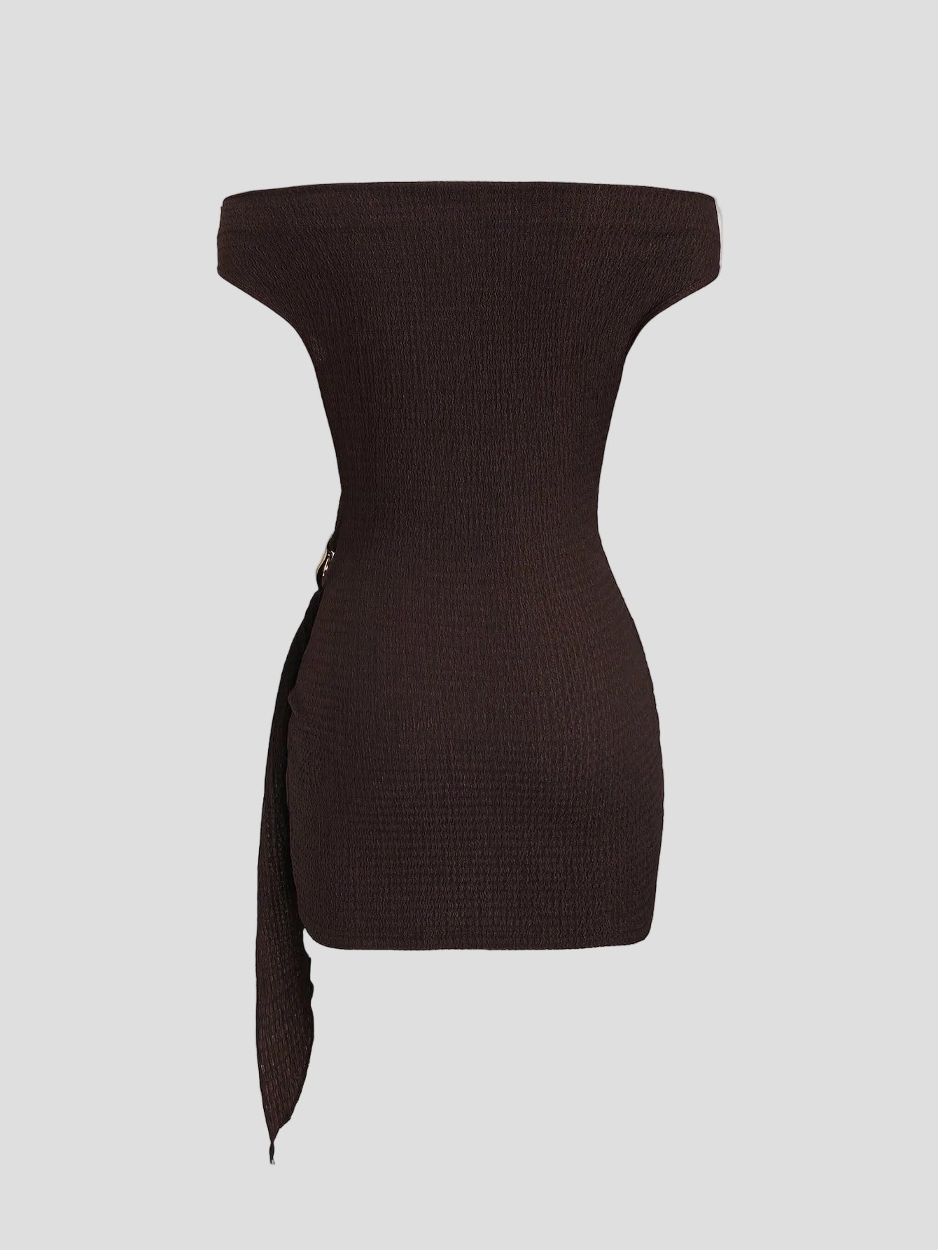 Sophie - Schwarzes, gerafftes Minikleid