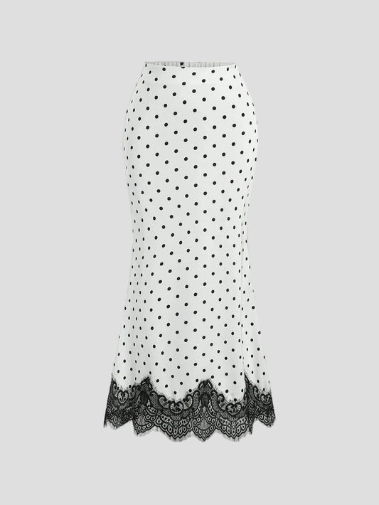 Nora – Polka-Spitze Midirock