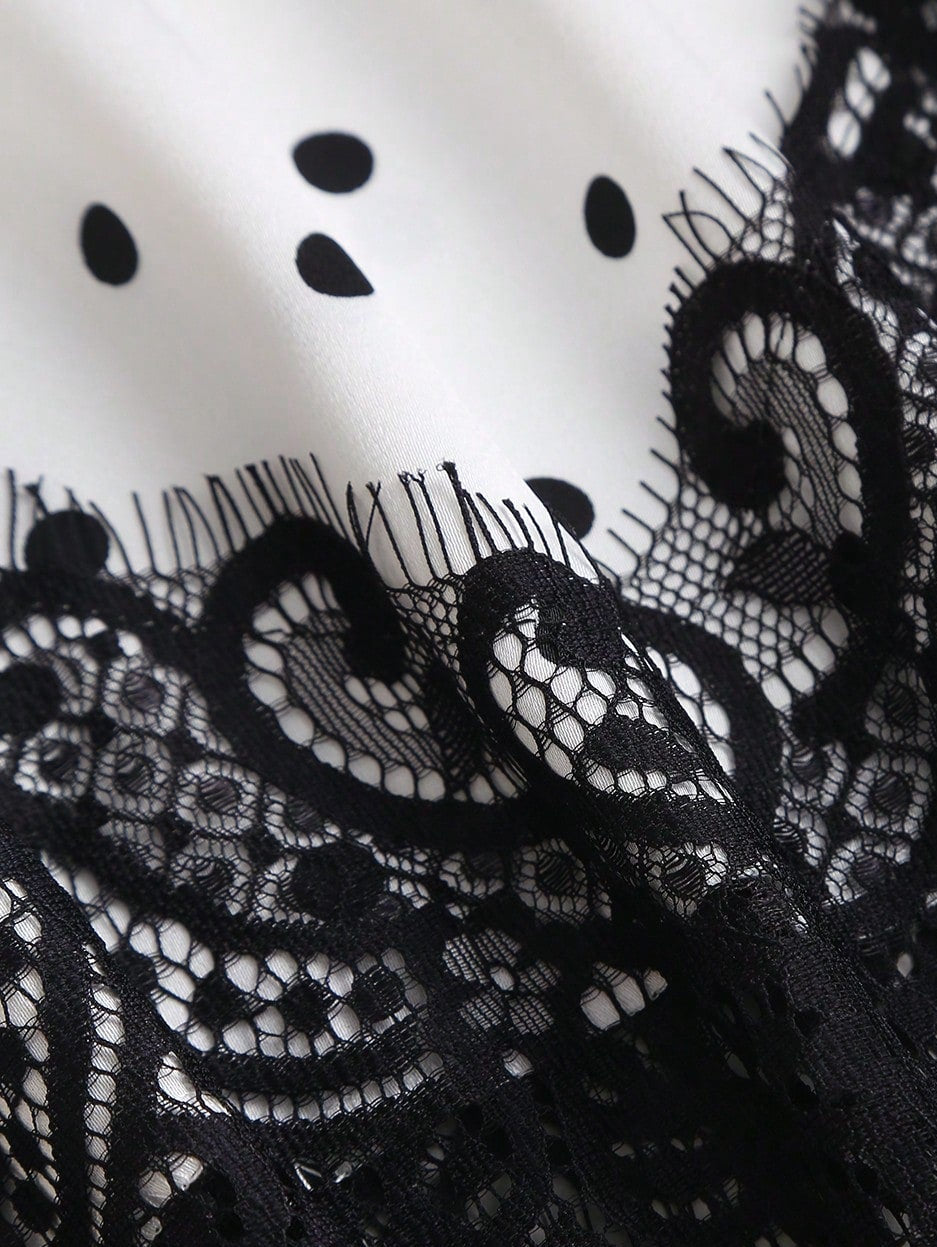 Nora – Polka-Spitze Midirock