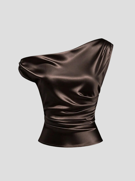 Sina – Satin-One-Shoulder-Top