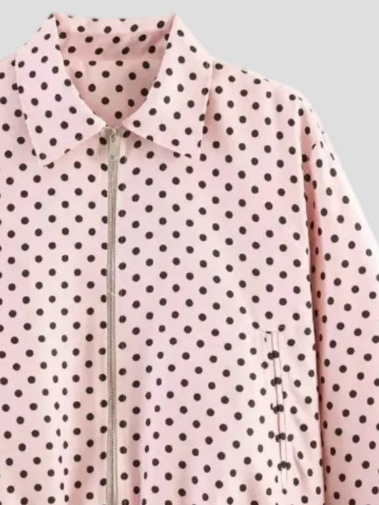 Rosalie - Kurzjacke mit Polka Dots in Blush