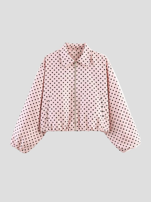 Rosalie - Kurzjacke mit Polka Dots in Blush