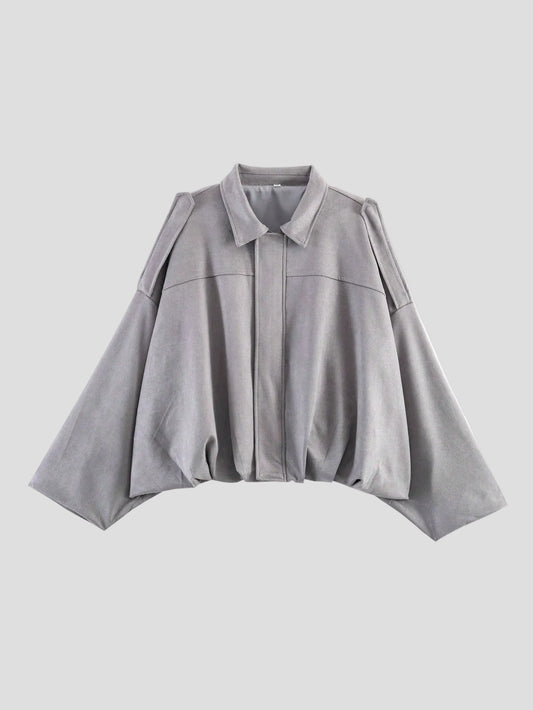 Aurielle – Oversized Jacke in Nebel-Optik