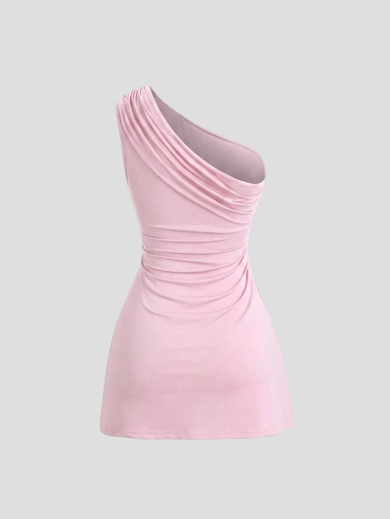 Léonie – Ein-Schulter-Kleid in Pink