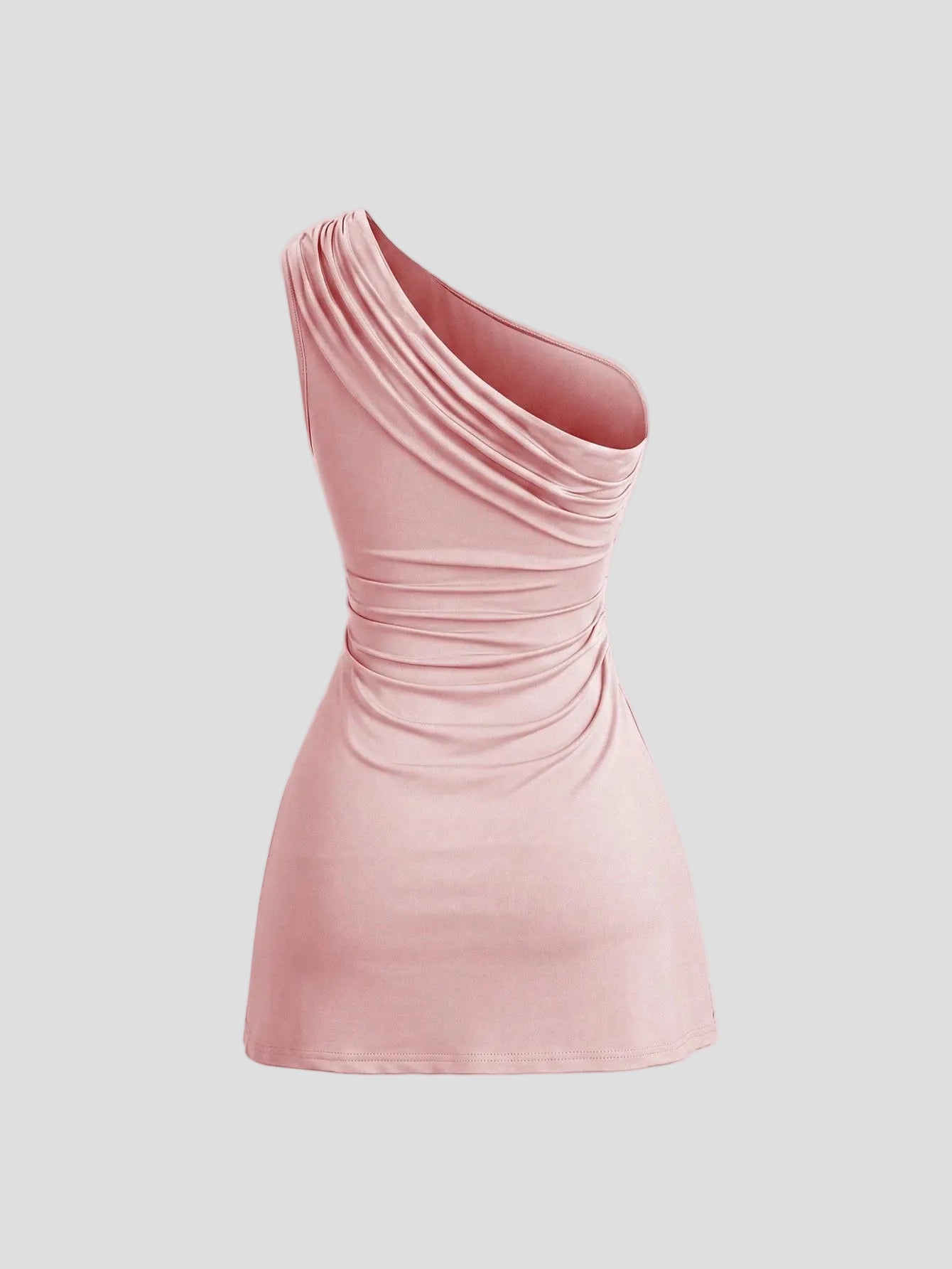 Amélie - Rosé One-Shoulder-Kleid